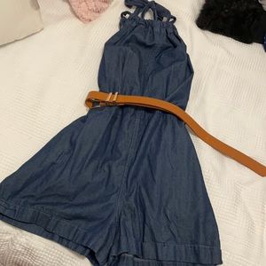 Denim style romper